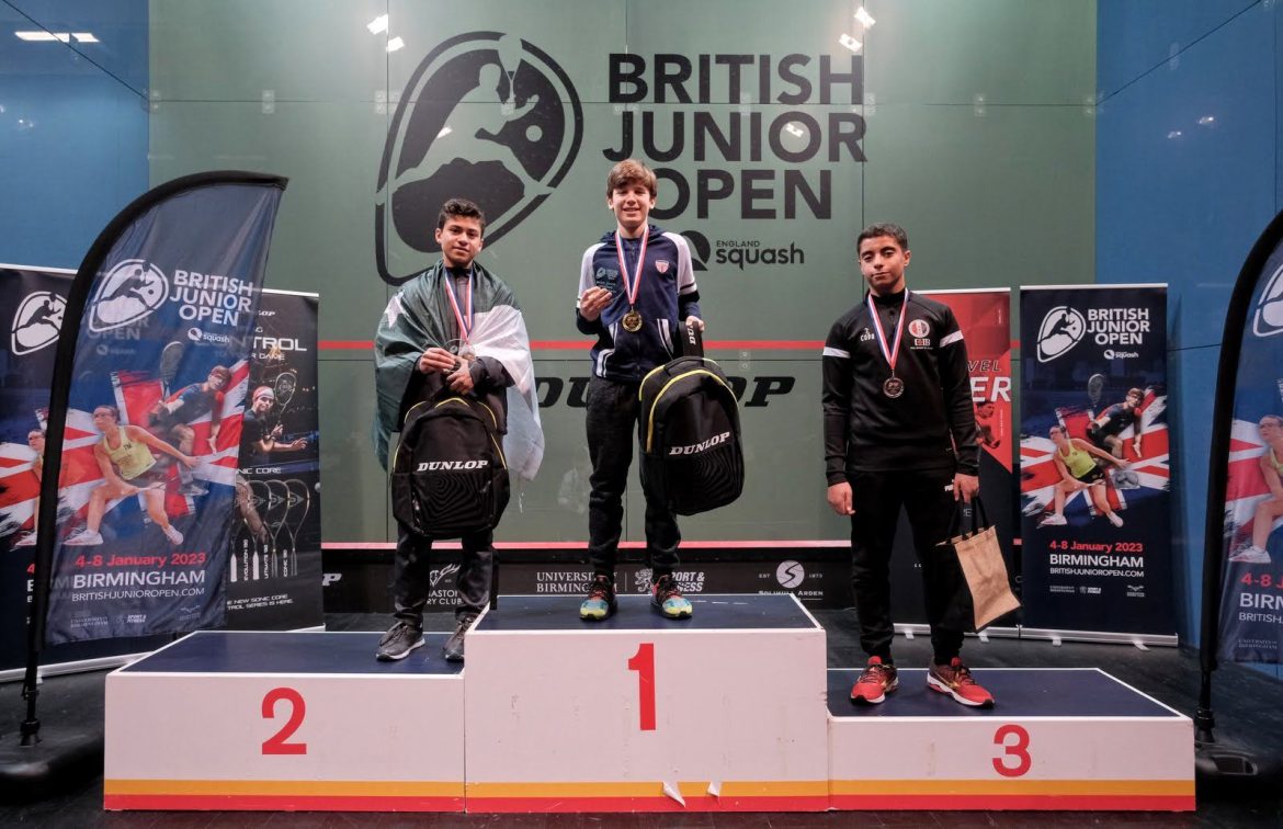 “British Junior Squash Championship Final: Nauman Khan’s Battle against the Top Seed”